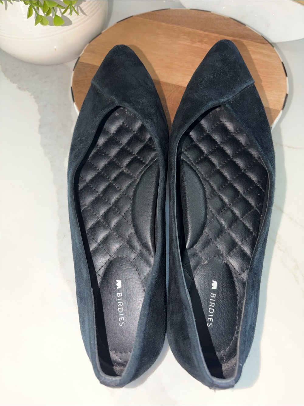 Birdies The Goldfinch Suede Black Flat Shoes Womens Size 9 - Picture 5 of 8